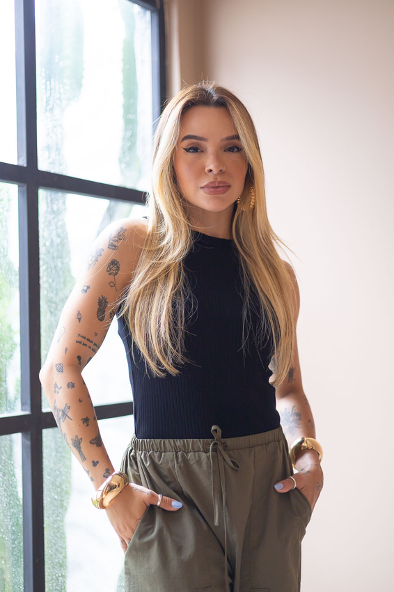 Regata Canelada Soho Preta