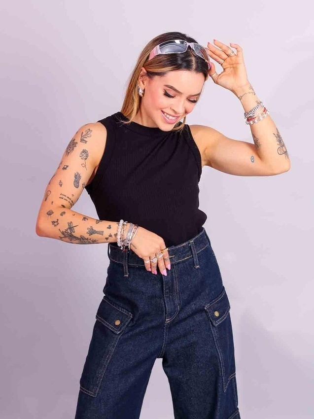 Regata Canelada Soho Preta