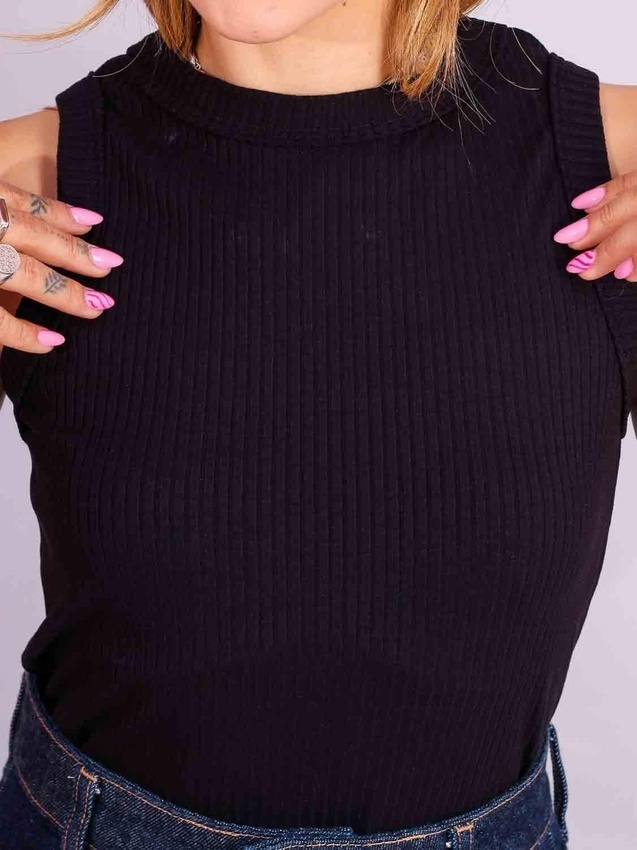 Regata Canelada Soho Preta