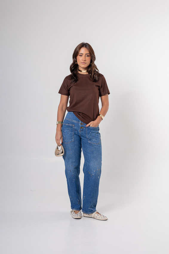 Tshirt Lisa Marrom Enigmatic