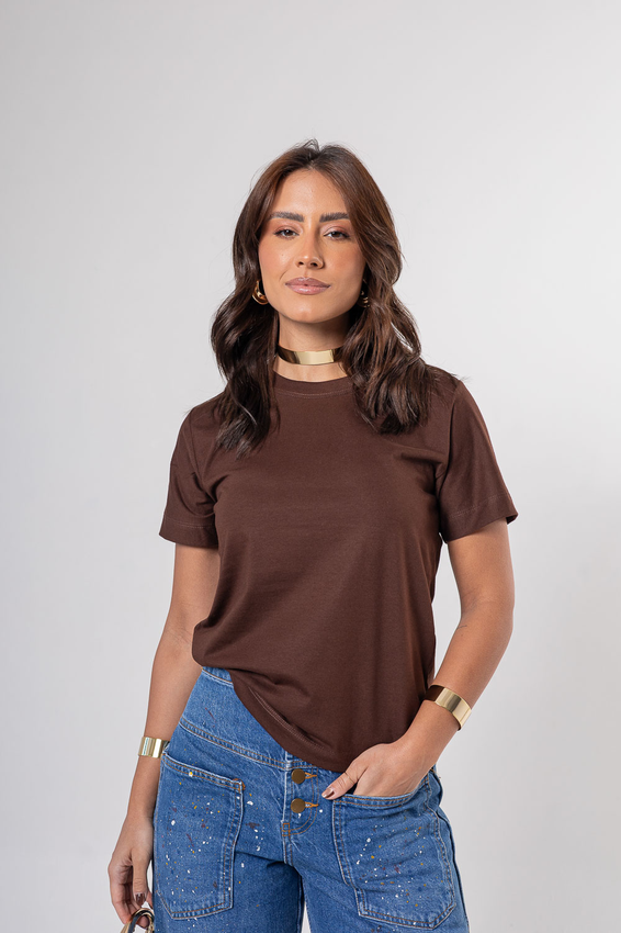 Tshirt Lisa Marrom Enigmatic